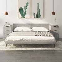 Nachtkastjes 2 st 40x36x65 cm betongrijs