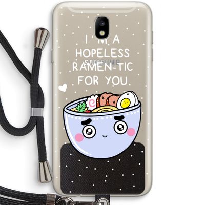 I'm A Hopeless Ramen-Tic For You: Samsung Galaxy J7 (2017) Transparant Hoesje met koord
