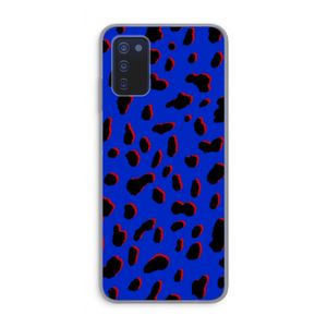 Blue Leopard: Samsung Galaxy A03s Transparant Hoesje