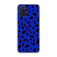 Blue Leopard: Samsung Galaxy A03s Transparant Hoesje