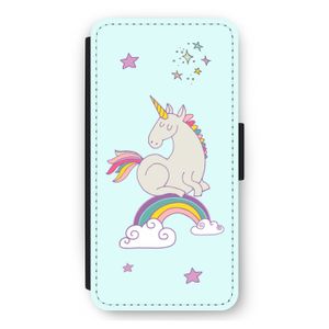 Regenboog eenhoorn: iPhone 12 Pro Max Flip Hoesje