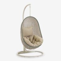 Kave Home Hangstoel met standaard 'Cira' kleur Groen/Beige Kave Home Hangstoel met standaard 'Cira' kleur Groen/Beige