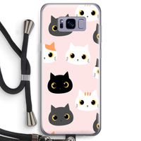 Katten: Samsung Galaxy S8 Transparant Hoesje met koord