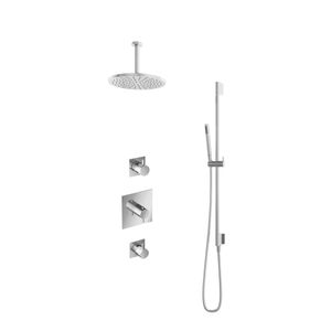 Hotbath Get Together IBS2CR inbouwdouche met 15cm plafondbuis, 30cm hoofddouche en glijstang chroom