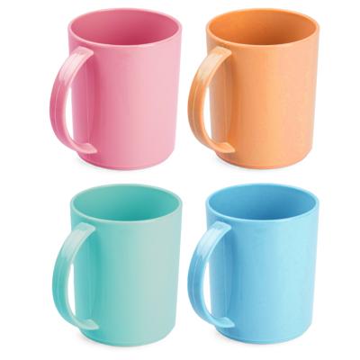 Plasticforte onbreekbare Drinkbekers - kunststof - 350 ml - 8x stuks - kinderen - mix kleuren