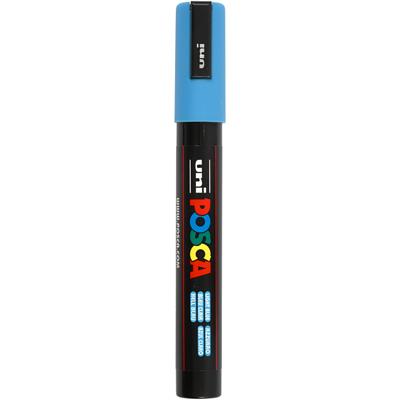 Uni-Posca Posca marker, afm pc-5m, lijndikte 2,5 mm, medium, lichtblauw, 1 stuk