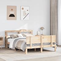 Bedframe met hoofdbord massief grenenhout 120x190 cm