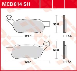 TRW Remblokken, en remschoenen voor de moto, MCB814SH Sinter street