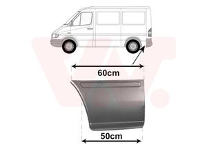 Zijwand VAN WEZEL, Inbouwplaats: Links achter, u.a. für Mercedes-Benz, VW