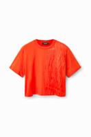 Cropped sportshirt - ORANGE - XL