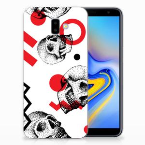 Silicone Back Case Samsung Galaxy J6 Plus (2018) Skull Red