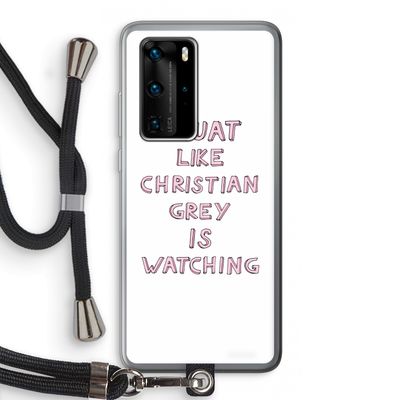 Christian Grey: Huawei P40 Pro Transparant Hoesje met koord