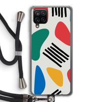 Illustratieve pop 1: Samsung Galaxy A12 Transparant Hoesje met koord