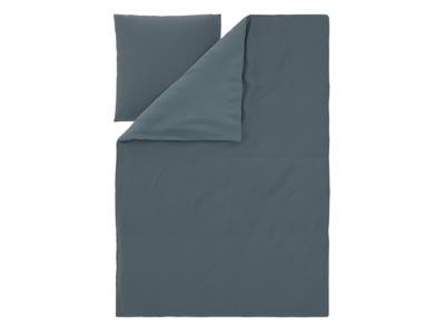 LIVARNO Satijnen dekbedovertrek 140 x 200 cm (Marineblauw)