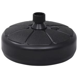 VidaXL Parasolvoet gevuld met zand/water 15 l zwart