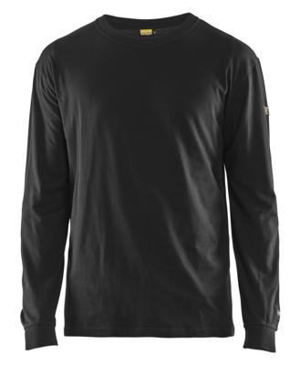 Blåkläder Vlamvertragend T-Shirt lange mouwen 34831737 | Zwart | Maat M - 7330509726662