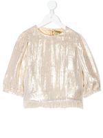 Stella McCartney Kids blouse métallisée à manches longues - Or - thumbnail