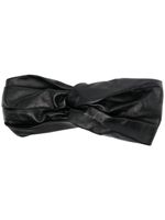 Manokhi bandeau en cuir - Noir