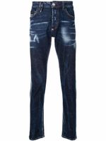 Philipp Plein jean slim à taille mi-haute - Bleu