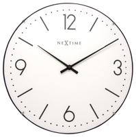 NeXtime NE-3157WI Wandklok Dia. 35 Cm, Bol Glas, Wit, 'Basic Dome' - thumbnail