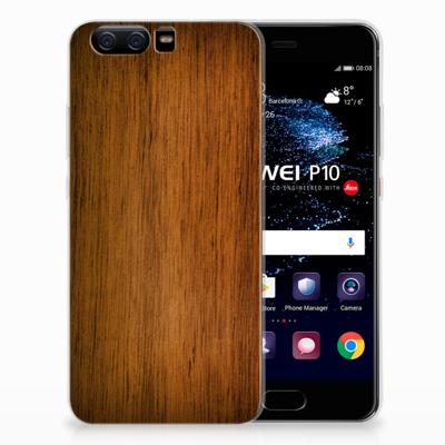 Huawei P10 | Bumper Hoesje | Donker Hout