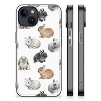 Dierenprint Telefoonhoesje voor iPhone 15 Plus Konijntjes - thumbnail