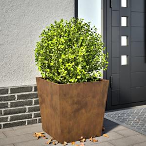 VidaXL Plantenbak 50x50x50 cm weervast staal