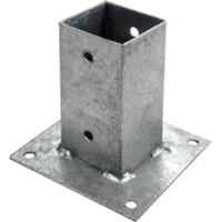 Connex Paalhouder Op Plaat 91X91X150 Vvz - HV4274