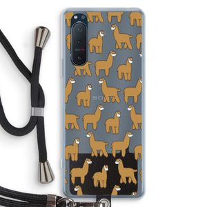 Alpacas: Sony Xperia 5 II Transparant Hoesje met koord