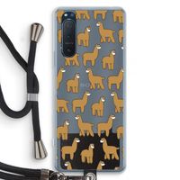 Alpacas: Sony Xperia 5 II Transparant Hoesje met koord