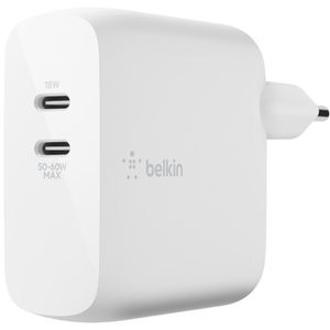 BOOSTCHARGE 2-poorts USB-C PD GAN-wandlader 63W Oplader
