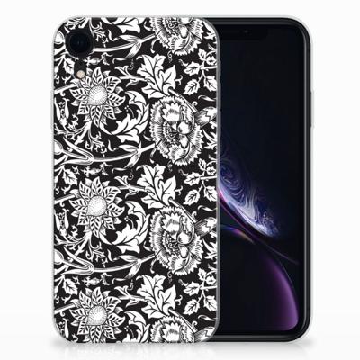 Apple iPhone Xr | TPU Case | Black Flowers Apple iPhone Xr | TPU Case | Black Flowers