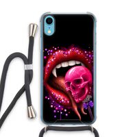 Dodelijk zoet: iPhone XR Transparant Hoesje met koord
