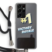 Victory Royale: Samsung Galaxy S21 Ultra Transparant Hoesje met koord