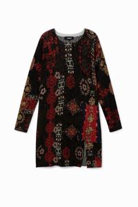 Lange trui van 100% katoen - BLACK - XS