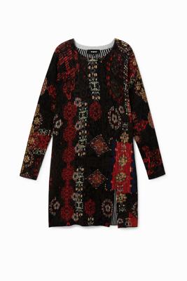 Lange trui van 100% katoen - BLACK - XS