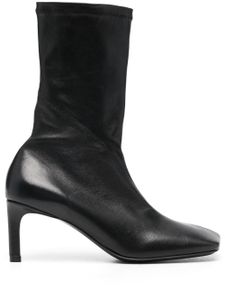 Jil Sander bottines à bout carré 70 mm - Noir