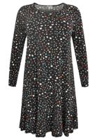 Yoek Jurk met ruches STARLIGHT | Zwart | Maat 58/60