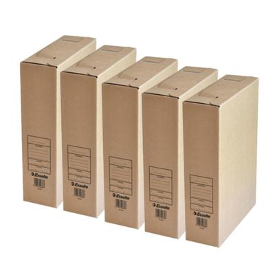 Kantoor archiefdoos - 8x - karton - bruin - 23 x 32 cm - A4 formaat - kantoor artikelen