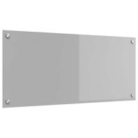 VidaXL Keuken spatscherm lichtgrijs 90 x 40 cm gehard glas