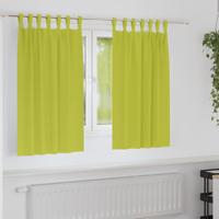 Gordijnen met gordijnen 2 pcs Appelgroen Polyester