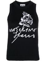 MOSCHINO JEANS débardeur à fleurs en jacquard - Noir