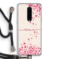 Hartjes en kusjes: OnePlus 8 Transparant Hoesje met koord