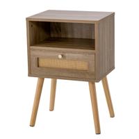 Nachtkastjes met Rotanversiering Moderne Multifunctionele Accenttafel in voor de Woonkamer Slaapkamer