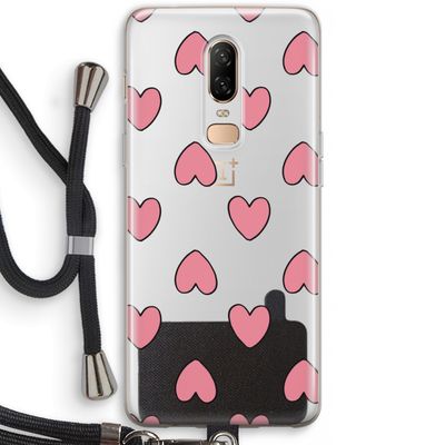 Ondersteboven verliefd: OnePlus 6 Transparant Hoesje met koord