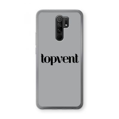 Topvent Grijs Zwart: Xiaomi Redmi 9 Transparant Hoesje