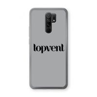 Topvent Grijs Zwart: Xiaomi Redmi 9 Transparant Hoesje