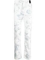 ERDEM jean Oliver à fleurs - Blanc - thumbnail