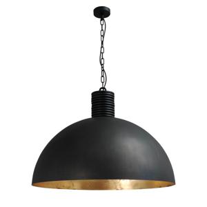 Masterlight Stoere industrie hanglamp Industria Gold 80 Bud zwart met oudgoud 2201-30-08-R-K