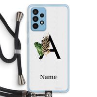 Charcoal Flora: Samsung Galaxy A52 Transparant Hoesje met koord